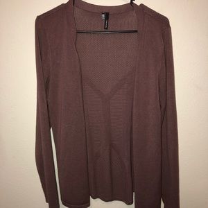 Purple long-sleeved cardigan